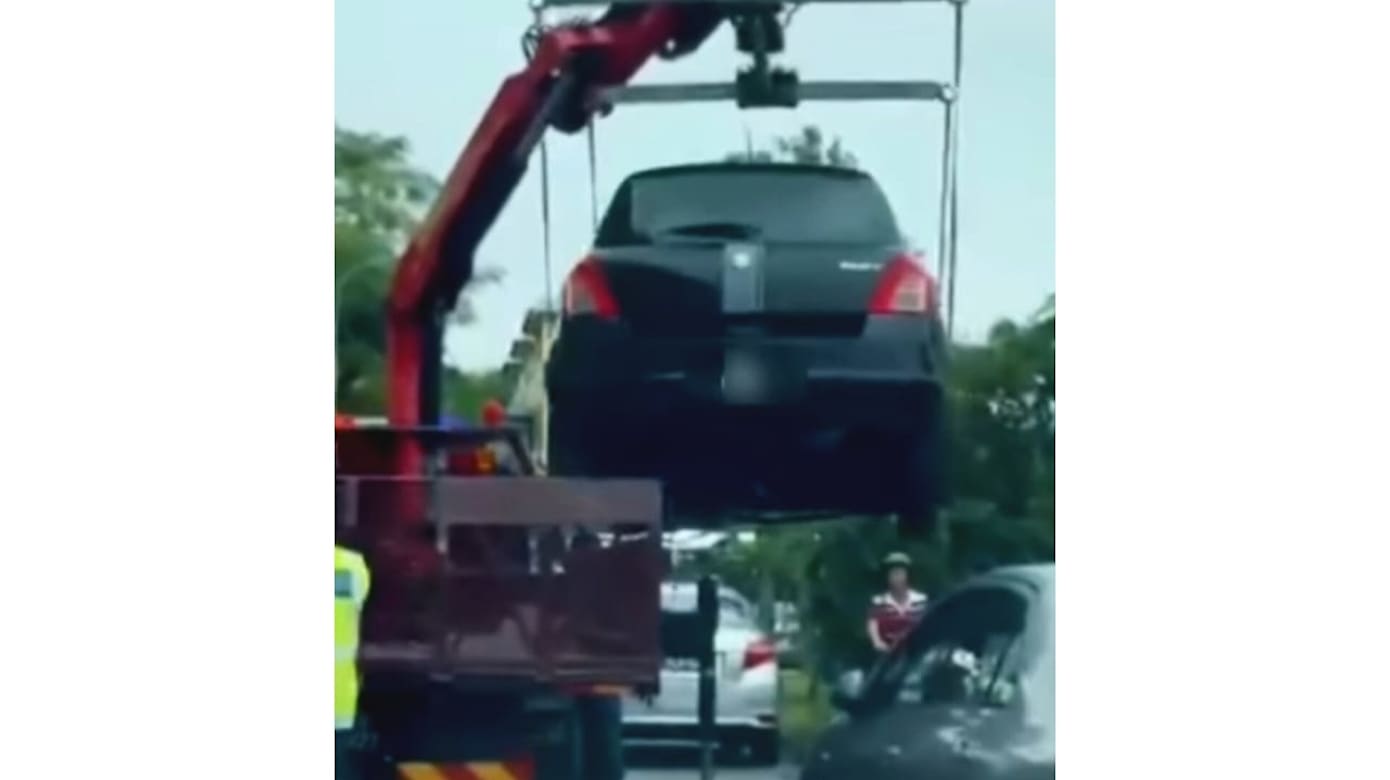 槟岛市政厅澄清吊车事件 吊走废弃车 非违停车辆